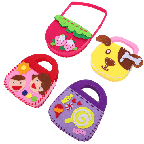 20Set Borse Piccole -Da-Te Per Bambini in Feltro Assortiti
