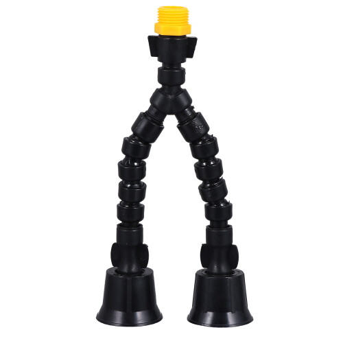 2St Sproeiknop Plastic Dubbele Kop Nevelkoeling Sproeier