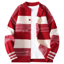 Ugly Christmas Sweaters For Men Autumn Striped Knit Sweater Coat Casual Long Sleeve Open Front Cardigan Jacket Outerwear For Fall Season