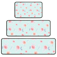 Floral Kitchen Rug Set of 3 – Non-Slip, Anti-Fatigue