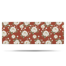 Χαλί μπάνιου Pioneer Flower Floral, αντιολισθητικό χαλάκι μικροϊνών με λαστιχένια
