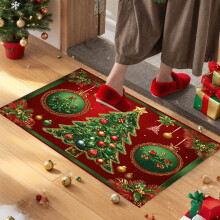 Weihnachtsfußmatten, Fußmatten, Weihnachtsteppich-Eingangsmatte, saugfähige, rutschfeste Fußmatte für den Haushalt, schmutzabweisende