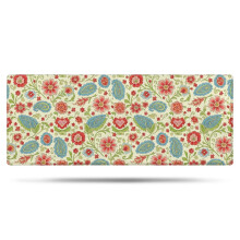 Tappeto da bagno antiscivolo in microfibra con stampa floreale Pioneer Flower, retro in gomma, morbido, 61x152 cm, ideale per vasca/doccia.