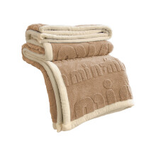 White Edged Flannel Blanket 150x100cm - Soft and Warm Multi-Purpose Throw for Home and Travel