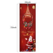 Weihnachtsläufer mit Weihnachtsmannmotiv, rutschfester Teppich für Schlafzimmer, Wohnzimmer, Küche und Eingangsbereich – 60 x 180 cm,
