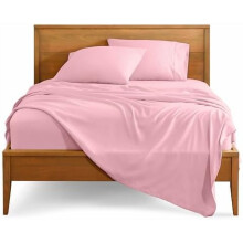 Luxury1800 Ultraweiches Mikrofaser-Bettwäscheset für Kingsize-Betten, doppelt gebürstet, tiefe Taschen, einfache Passform, 4-teilig (Hellrosa)