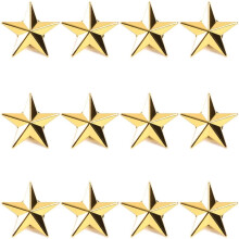 Jakkeslagsnåler med gullspiss og stjerne, sett med emaljenåler (2,5 cm, 12-pakning)
