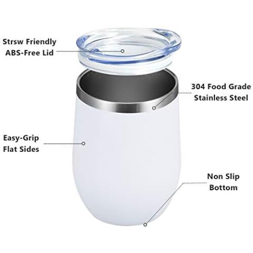 12oz Stemless Wine Tumbler Set – Vacuum-Insulated 1
