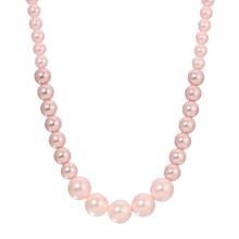 Collana da donna 1928Jewelry con perle finte rosa e chiusura a moschettone, 40,6 cm + 7,6 cm di estensione (da donna)