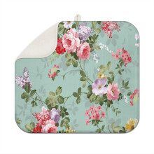 Mata do suszenia z mikrofibry Vintage Rose, 16"x18", chłonna suszarka do naczyń do naczyń, talerzy i kubków