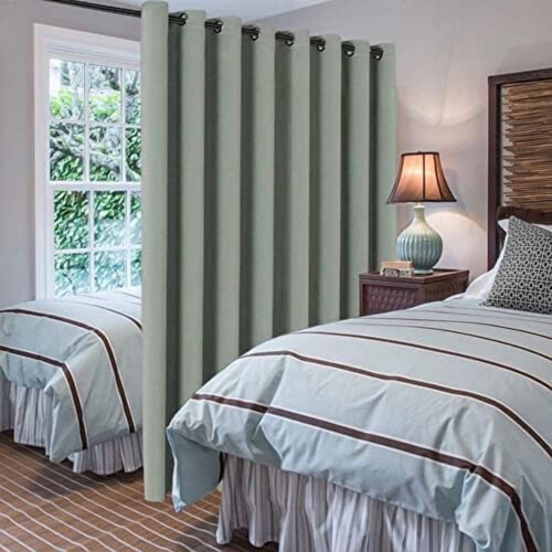 Blackout Patio Curtain Panel 100x108 in Light Sage 1
