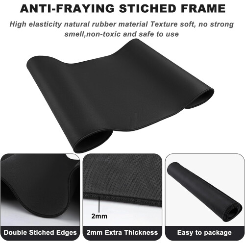 Μεγάλο gaming mouse pad 31,5"x15,7" με ραμμένες άκρες και αντιολισθητική αδιάβροχη βάση – 2