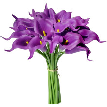 Kunstmatige callaleliebloemen - Realistische latexbloemen voor bruidsboeketten, doe-het-zelf arrangementen, feesten en huisdecoratie, 34 cm zijden