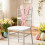 Ensemble de housse extensible pour chaise à oreilles de lapin roses 5