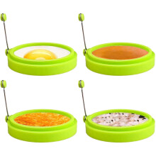 Fáinní Uibhe Silicone, Fáinní Cócaireachta Uibhe Grád Bia 4 Orlach, Múnla Fáinne Uibhe Friochta Neamhghreamaitheach, Cepairí Bricfeasta