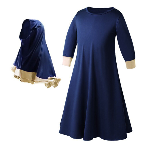 Abaya per bambine, abito tradizionale di Dubai per il Ramadan. 2