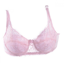 Sexy beugelbeha met vulling, borduurwerk en kant voor dames, maat 32-40B, push-up beha, roze, 34B