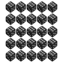500Pcs Mini Black Compact Plastic 6-Sided Dices for Home Games