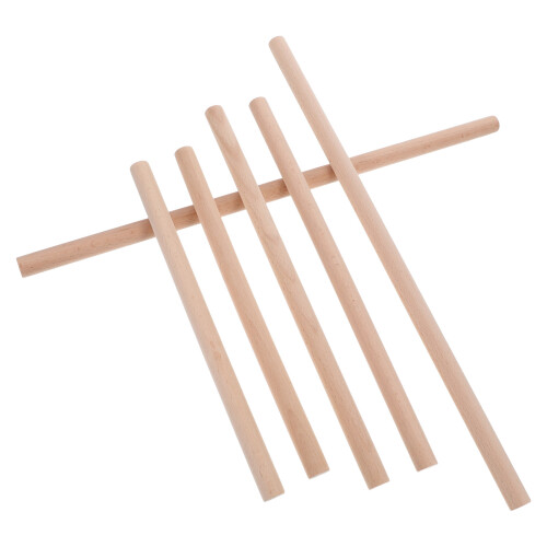 12Pz Bastoncini in Legno Beige Per Tappeti E DIY