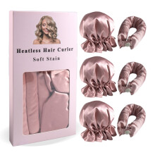 Hitzefreies Lockenstab-Stirnband-Set Pink