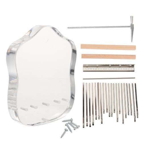 2Set Kit -Da-Te Kalimba 17 Key Trasparente Con Parti E Martello