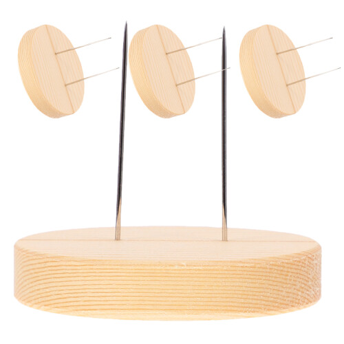 8Pièces Support Exposition Poupées Bois Métal Beige Durable