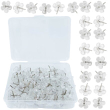 200Ud Chinchetas Transparentes Reutilizables Multiusos Para Hogar