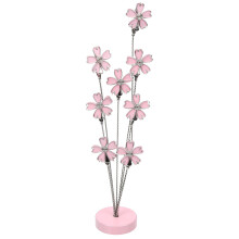 2Pz Fermacarte Foto A Fiore Rosa in Metallo Stand Decorativo Tavolo