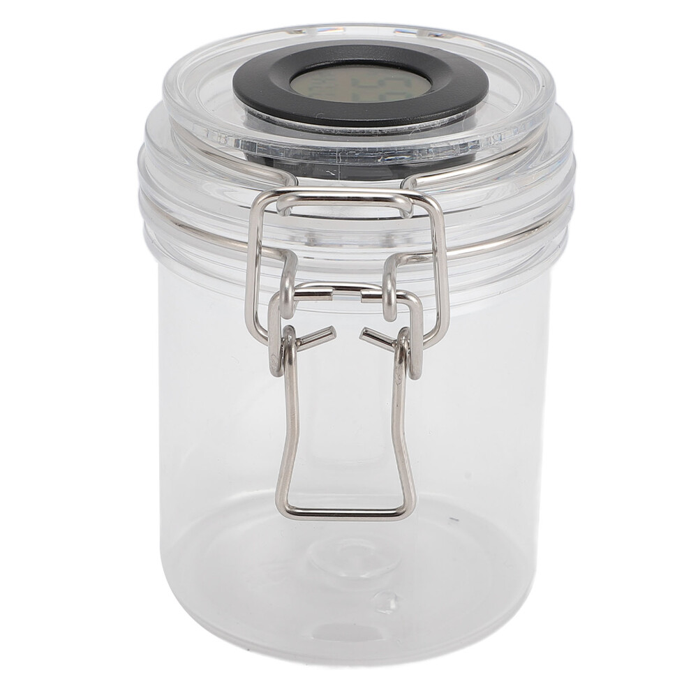 250ml Lash Glue Storage Jar with Temp & Humidity Display - Transparent