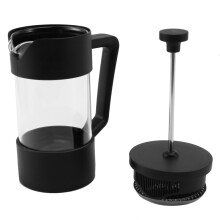 FranzöSische Presse Kaffee- und Tee Kocher, Eingedickte Borosilikat Glas Kaffee Presse Rost Frei und SpüL Maschinenfest, Schwarz
