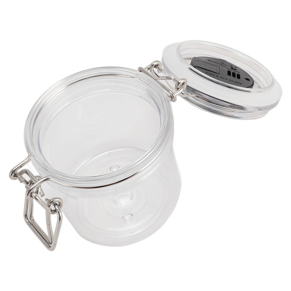 200ml Transparent Eyelash Glue Storage Container with Temp & Humidity Display