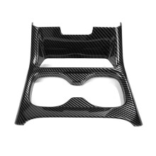 FöR CRV CR-V 2023 2024 Center Console Cup HåLlare Panel Cover Trim InteriöRtillbehöR - ABS Kolfiber