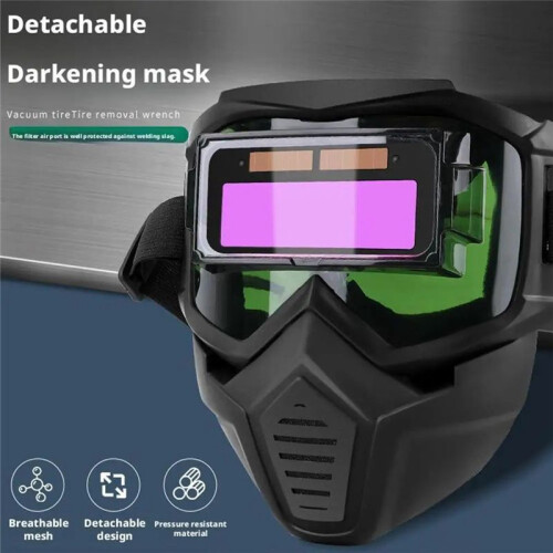 Detachable  Mask Auto Darkening Welding Glasses Work Protective Adjustable Band Split Type Breathable Mask 1