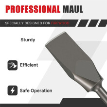 Wood Splitting Axe Chisel SDS Max Alloy Steel Chopping Axe Heavy Duty Firewood Splitting Maul for Electric Hammer