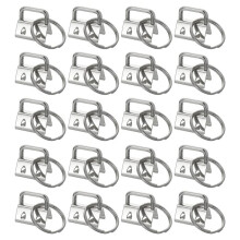 20 PièCes de MatéRiel pour Porte-CléS avec Anneaux Porte-CléS pour Sangle de Sac, Argent