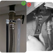 Faucet Wrench Carbon Steel Plumber Socket Wrench with 5 Sockets and 1 Chuck Tap Back Nut Wrench Kitchen Sink Keys, A