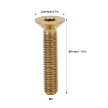RISK Headset Stem Bolt M6x30 Gold