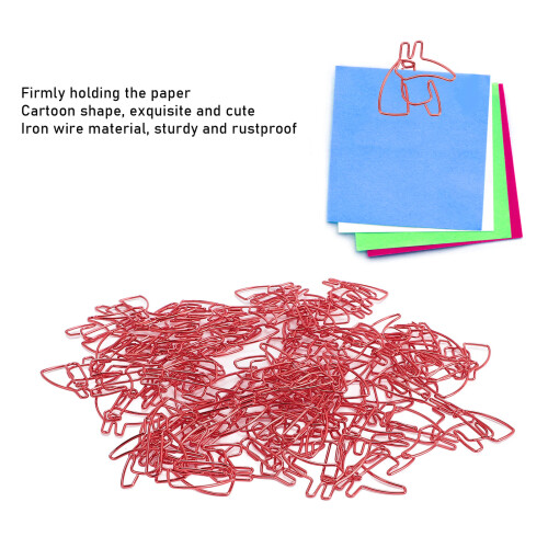 60 Stück Cartoon Papierclips Eisendraht Lesezeichenclip 2