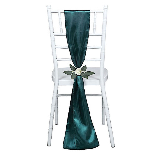 BalsaCircle20Peacock Teal Σατέν Ζώνες Καρέκλας, Φιόγκοι, Διακοσμήσεις Γάμου, Καλύμματα 1