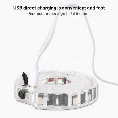7-fargers, 18-modus LED-eikelys, USB-oppladbare og vanntette, passer til nav 2