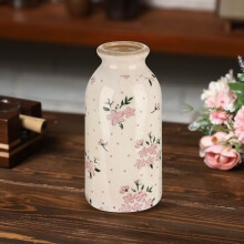 Liten keramisk vase (15 cm) – Rustikk bondegårds- og bohemsk interiør til kjøkken, soverom, kontor, bad og hylle