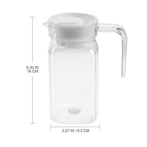 Jarra de plástico para bebidas de 0,5L com tampa 1
