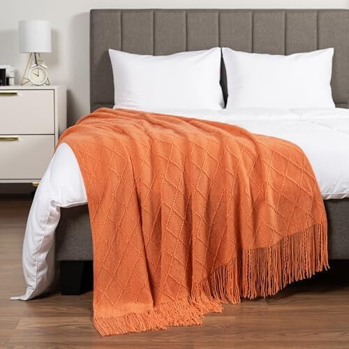 Light Grey Herringbone Throw Blanket 50x60 1