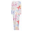 Dame pyjamassæt med snefnugprint, blødt poly-spandex, 2 dele 7