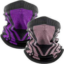 Scaldacollo invernale, confezione da 2 scaldacollo traspiranti, maschera antivento per il collo, copriviso, scaldacollo per sci, moto e ciclismo