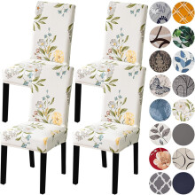 Stuhlhussen-Set für Esszimmer, 4er-Pack, dehnbare Spandex-Stuhlhussen im Parsons-Stil, waschbar, staubabweisend, für Küche, Hochzeit und Party