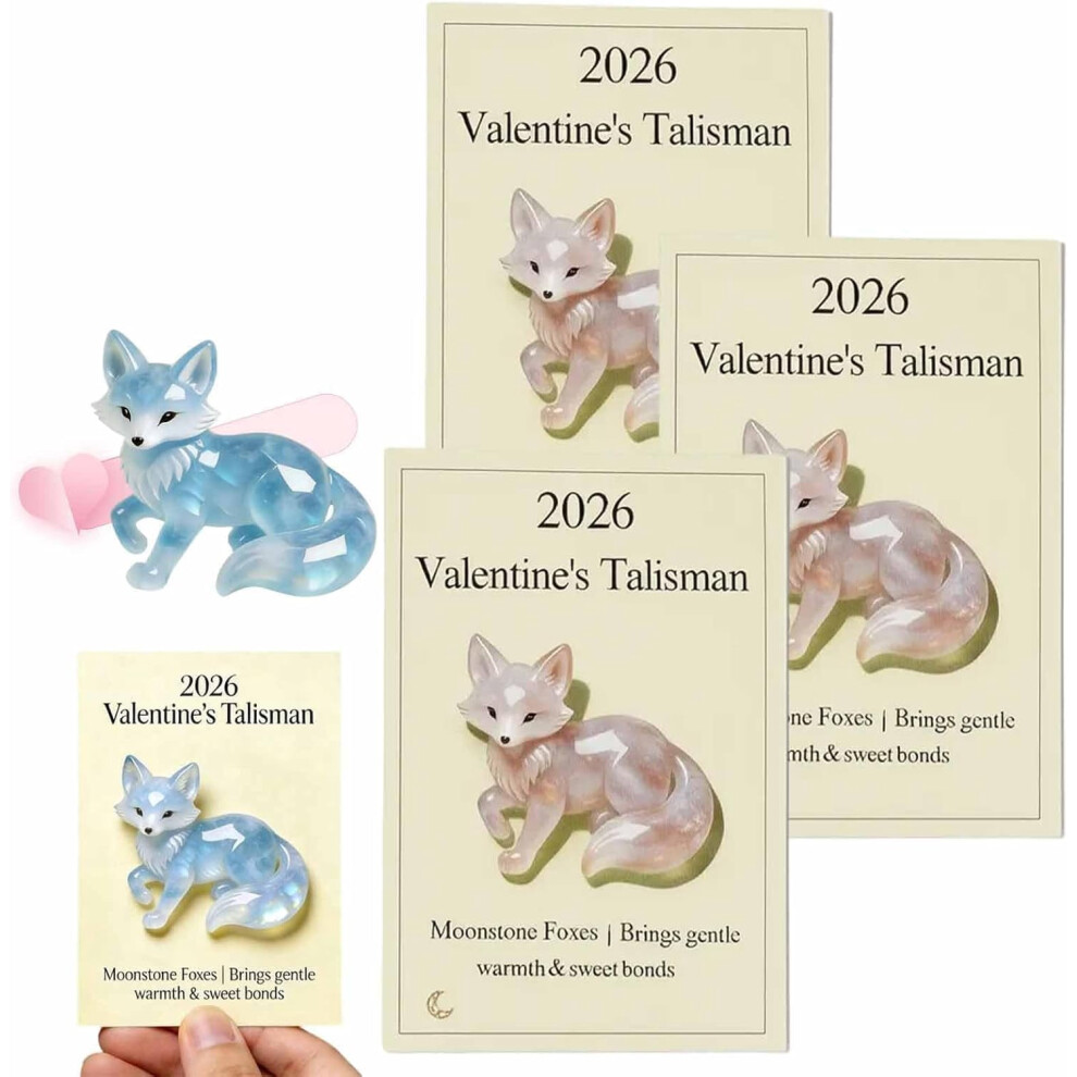 Moonstone Fox Ornament Talisman For Wife Or Daughter 3Pcs 9122141282105