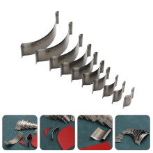 KALLORY Ronde Perforator voor Leerbewerking, Gemaakt van Metaal, Zilverkleurig, Ideaal voor Doe-het-zelfprojecten, 10 stuks