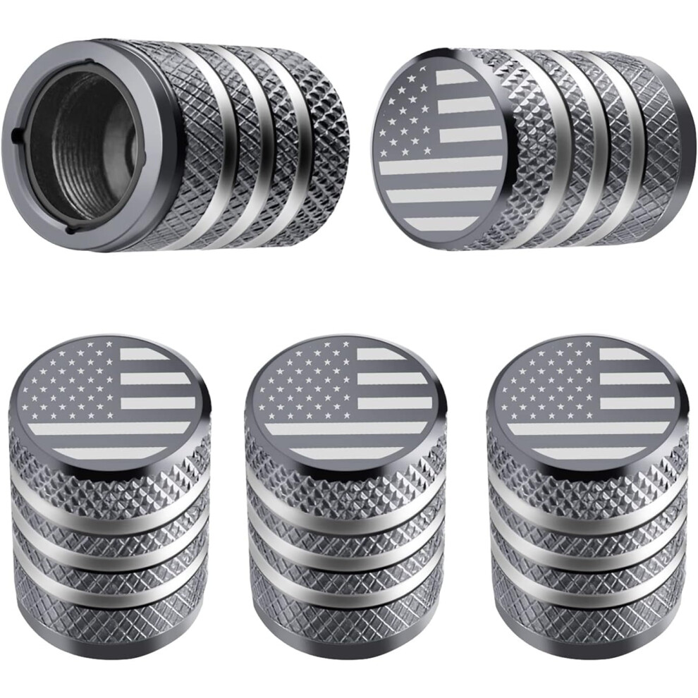 Tire Valve Stem Caps Metal With Plastic Liner 5-Pack 9023022057600