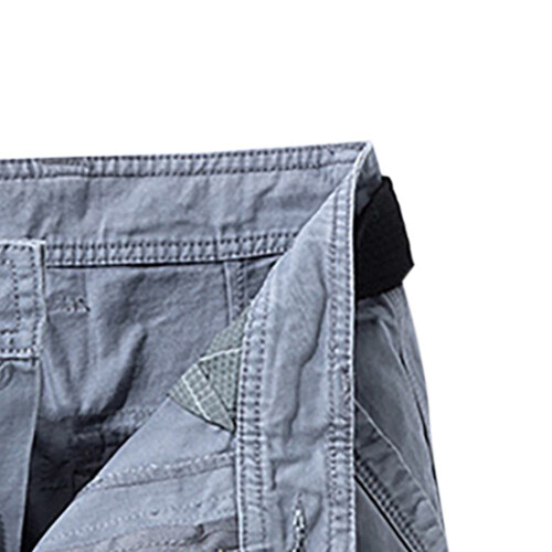 Ανδρικό Casual Cargo Belt Μονόχρωμο Σορτς Αναψυχής με Πολλαπλές Τσέπες 2